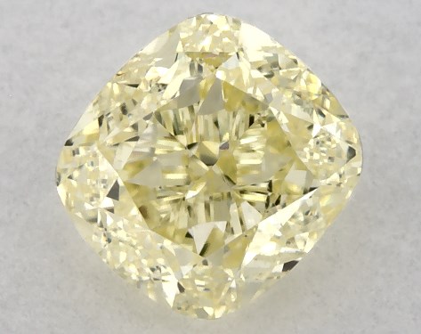 GIA 0.52 Carat Fancy Yellow-SI1 Cushion Modified Cut Diamond